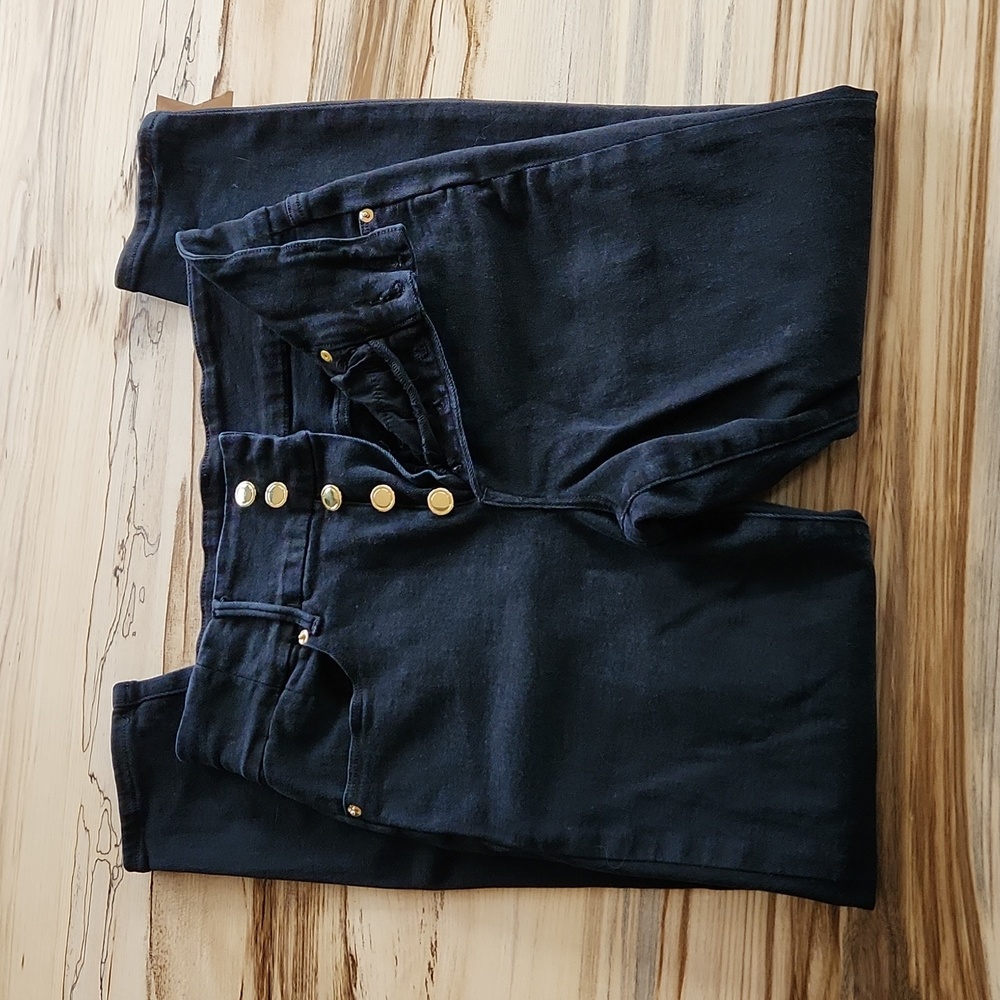 Good American Good Waist Button Fly Corset Jeans